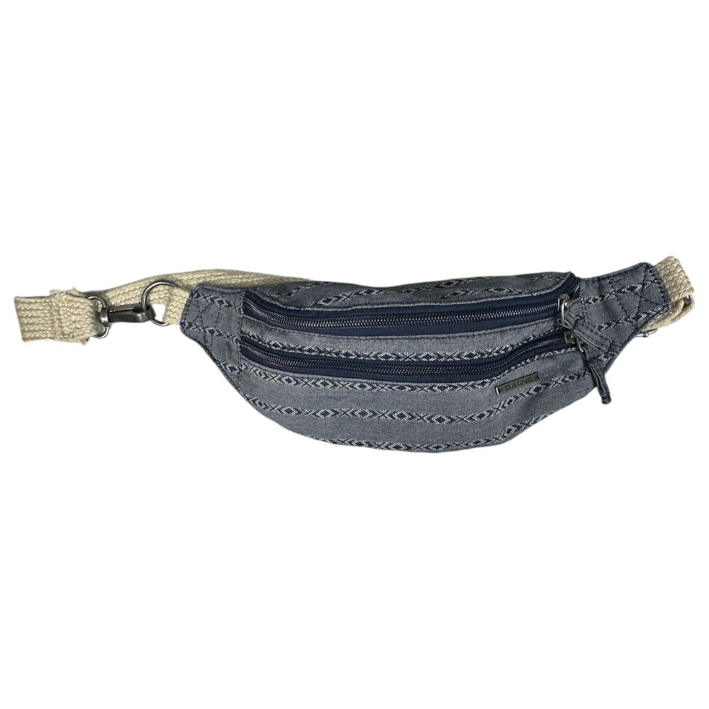 Dakine Blue Denim Woven Rope Strap Fanny Bag Belt Bag Waist Bag